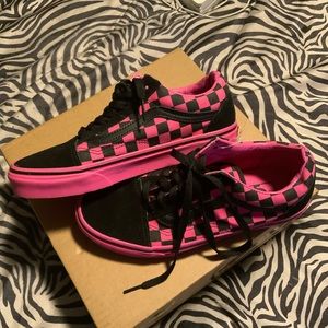 Pink Checkered Vans